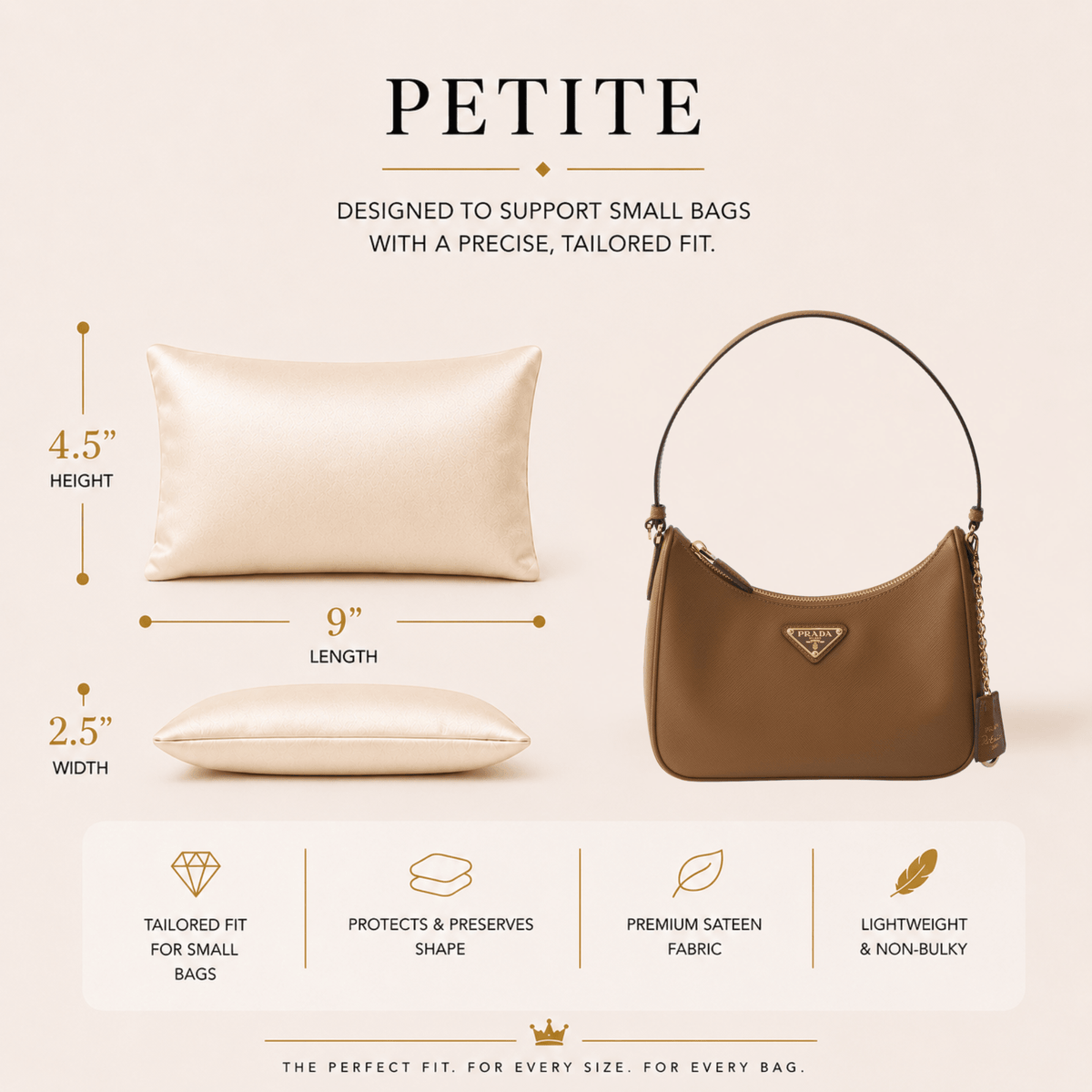 Core Single Purse Pillow - MINI (7" x 1.5" x 4") - CREAM - Fabrinique