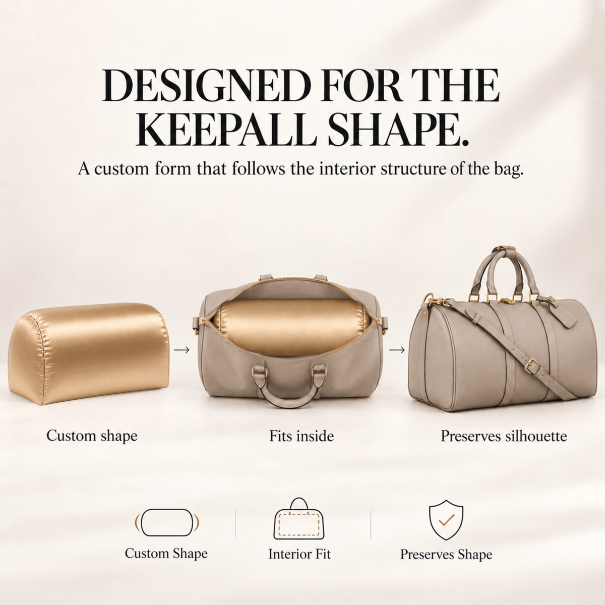 Louis Vuitton Keepall 45 Purse Pillow Insert | Fabrinique - CREAM - Fabrinique