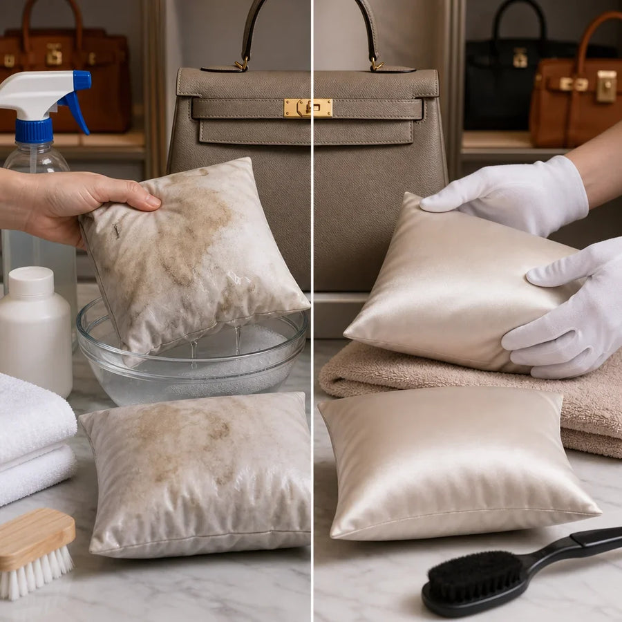 Professional Sateen Pillow Maintenance vs DIY Cleaning: Which Preserves Your Handbags Better