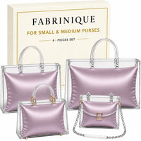 4-Piece Purse Pillow Set | Handbag Collection Essentials - MAUVE - Fabrinique