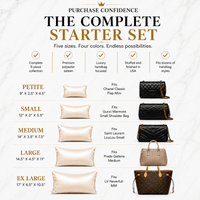 5-Piece Purse Pillow Set | Full Handbag Collection - 5 Piece Set - CREAM - Fabrinique