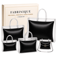 5-Piece Purse Pillow Set | Full Handbag Collection - 5 Piece Set - BLACK - Fabrinique