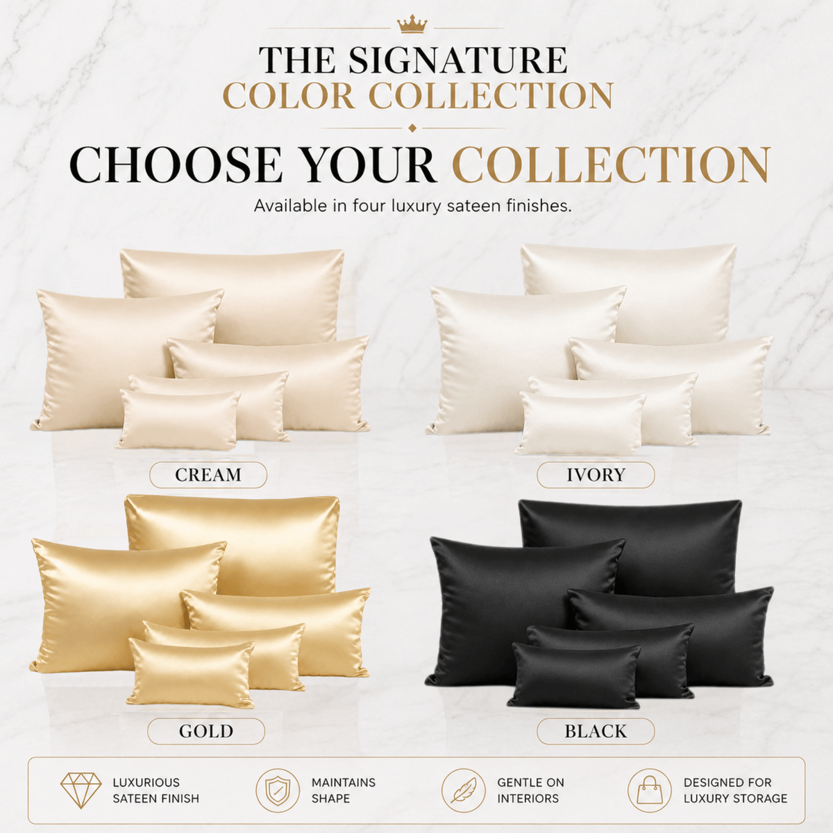 5-Piece Purse Pillow Set | Full Handbag Collection - 5 Piece Set - CREAM - Fabrinique