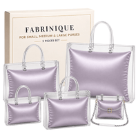 5-Piece Purse Pillow Set | Full Handbag Collection - 5 Piece Set - MAUVE - Fabrinique