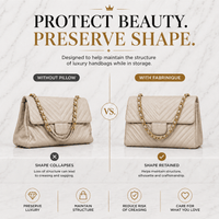 5-Piece Purse Pillow Set | Full Handbag Collection - 5 Piece Set - CREAM - Fabrinique