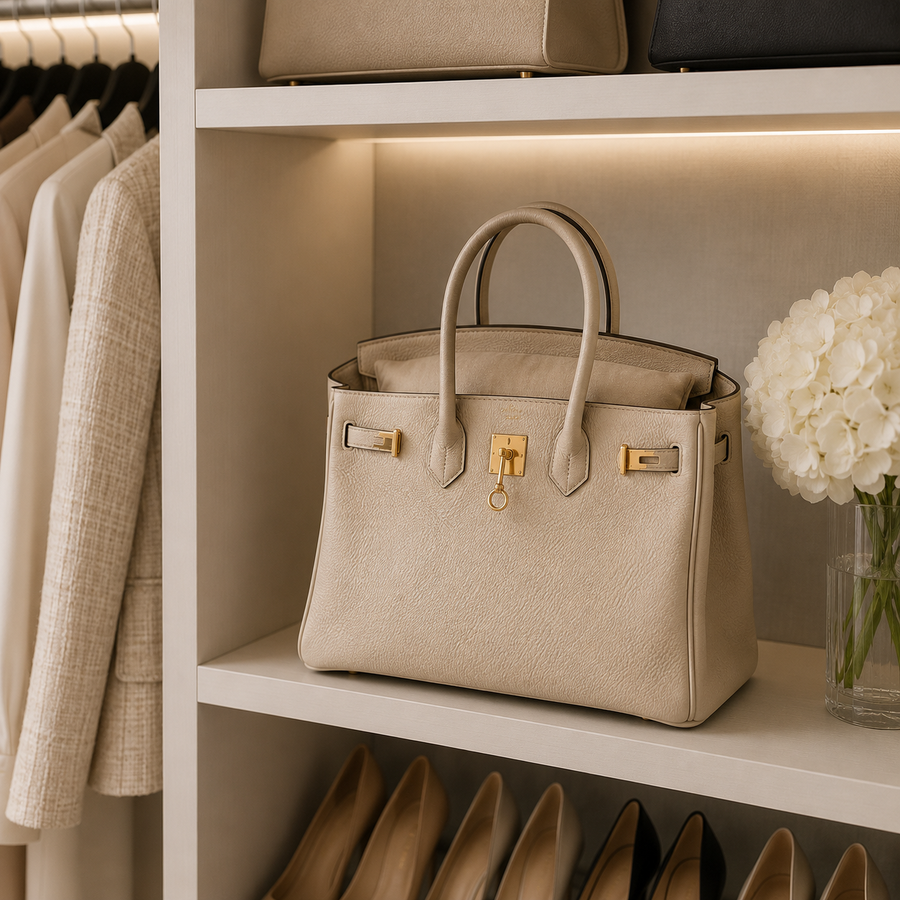 Beautiful handbag closet