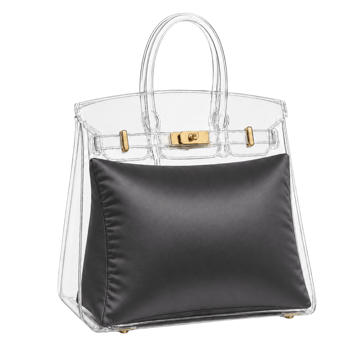 Hermès Birkin Purse Pillow | Luxury Handbag Pillow Insert | Designer Bag Shaper - BLACK - Birkin-25 - Fabrinique