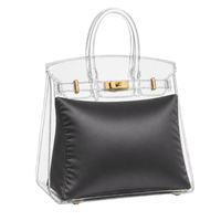 Hermès Birkin Purse Pillow | Luxury Handbag Pillow Insert | Designer Bag Shaper - BLACK - Birkin-25 - Fabrinique