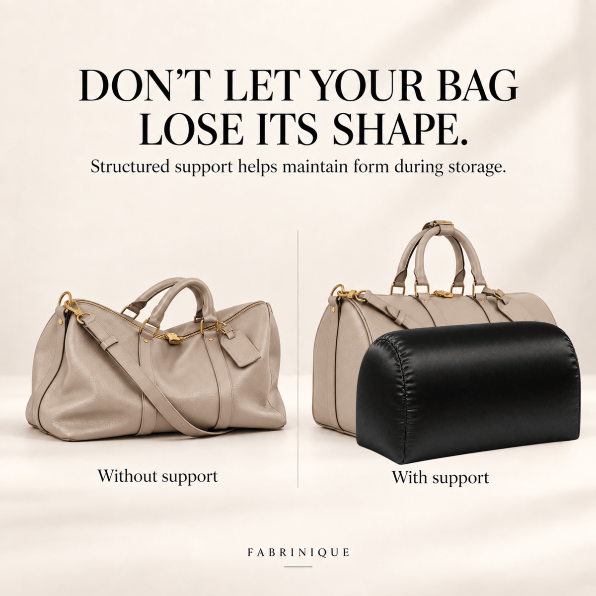 Louis Vuitton Keepall 45 Purse Pillow Insert | Fabrinique - CREAM - Fabrinique