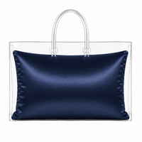 Luxury Purse Pillow Insert | Handbag Pillow for Designer Bags - EXTRA LARGE (17 x 6 x 10.5 in) - NAVY - Fabrinique