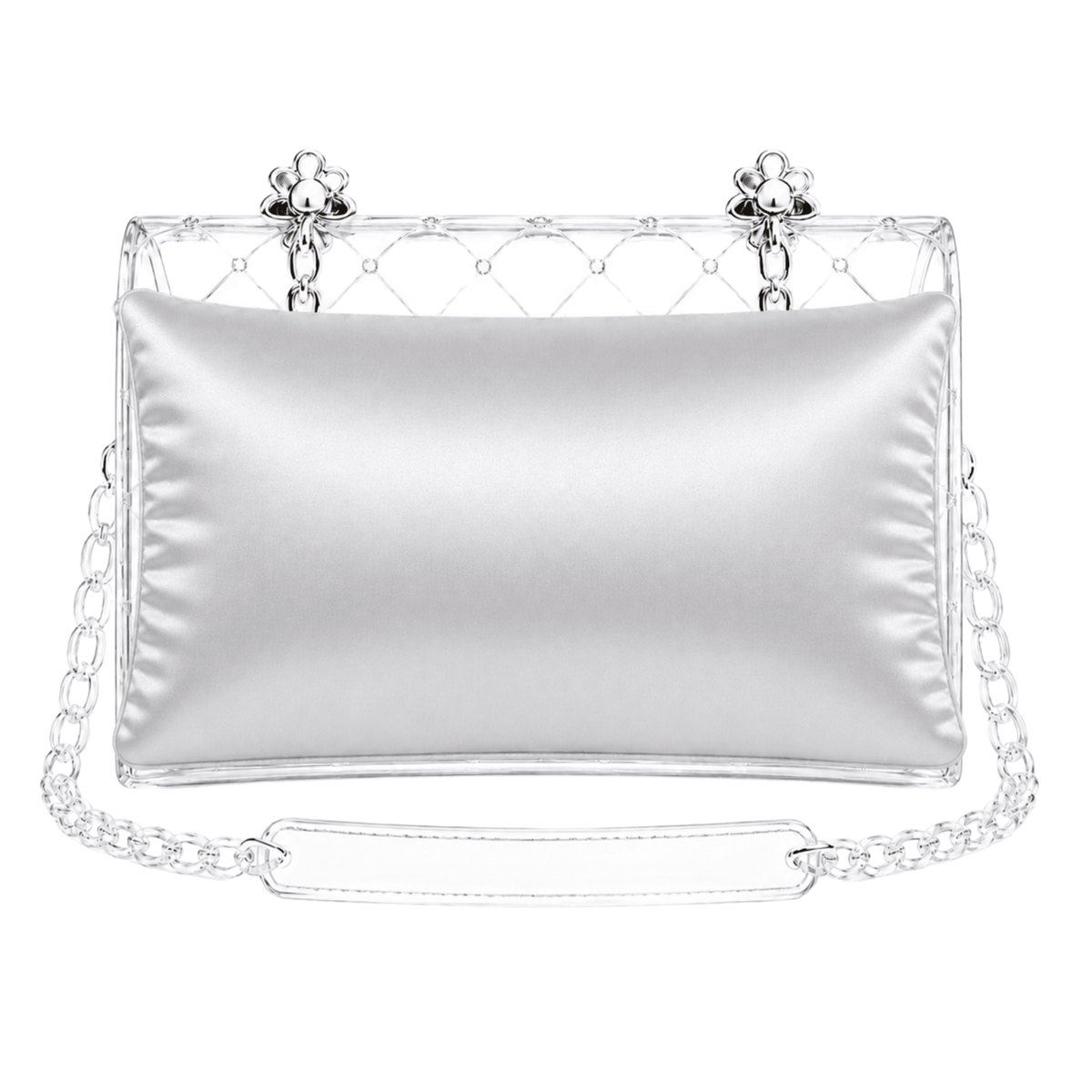 Luxury Purse Pillow Insert | Handbag Pillow for Designer Bags - MINI (7 x 1.5 x 4 in) - ICE GREY - Fabrinique