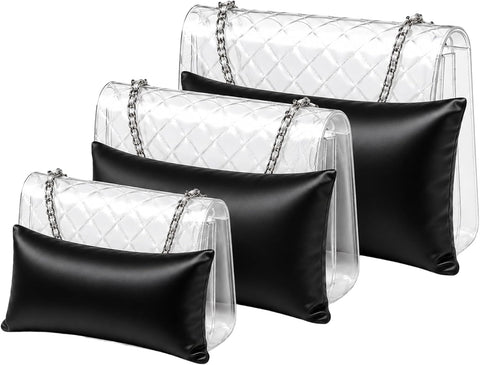Luxury Purse Pillow Set (3 Piece) | Handbag Pillow Inserts for Designer Bags - BLACK - Fabrinique