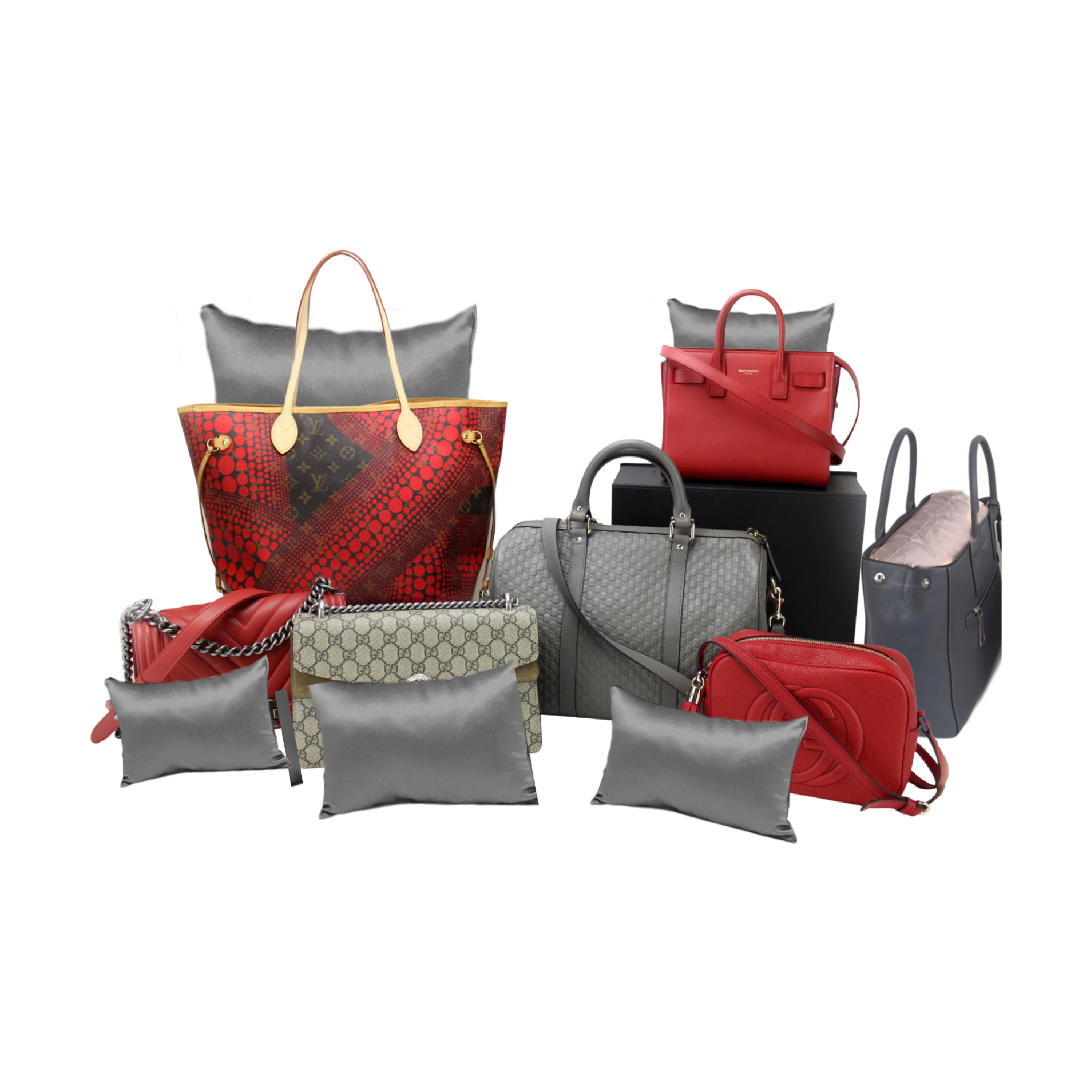 Satin Purse Storage Pillow for Bumbag Bag Bag Shaper Pillow 
